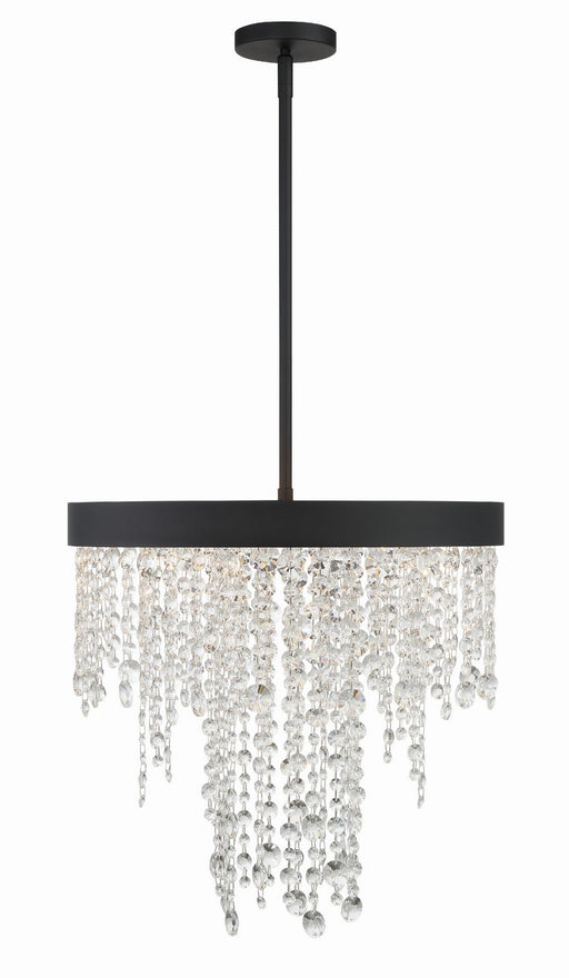 WIN-615-BF-CL-MWP- Winham 5-Light Chandelier in Black Forged by Crystorama