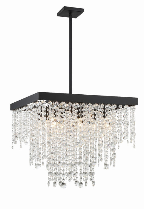 WIN-618-BF-CL-MWP- Winham 8-Light Chandelier in Black Forged by Crystorama