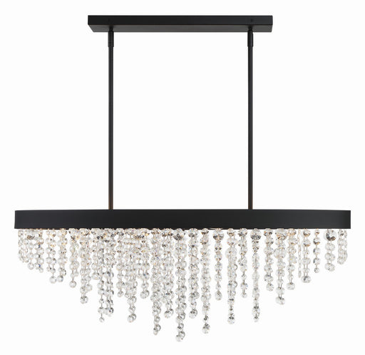 WIN-619-BF-CL-MWP- Winham 8-Light Chandelier in Black Forged by Crystorama