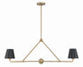 XAV-B9302-VG- Xavier 2-Light Chandelier in Vibrant Gold by Crystorama