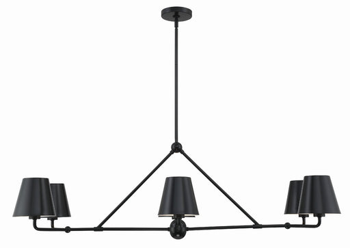 XAV-B9306-MK- Xavier 6-Light Chandelier in Matte Black by Crystorama