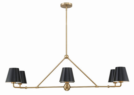 XAV-B9306-VG- Xavier 6-Light Chandelier in Vibrant Gold by Crystorama