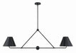 XAV-B9307-MK- Xavier 4-Light Chandelier in Matte Black by Crystorama