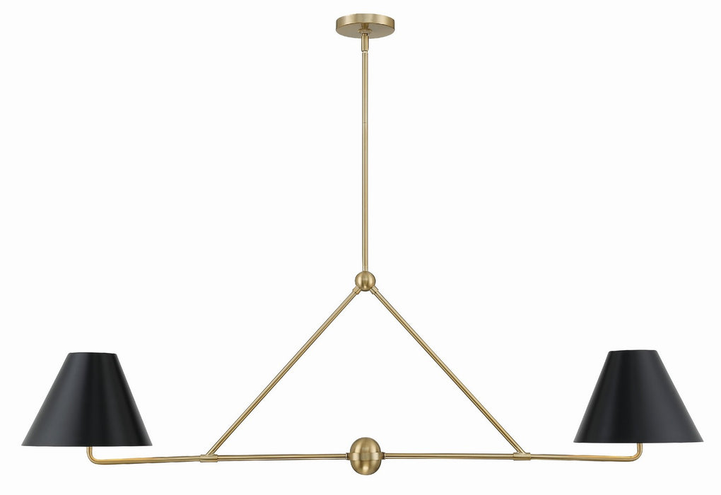 XAV-B9307-VG- Xavier 4-Light Chandelier in Vibrant Gold by Crystorama