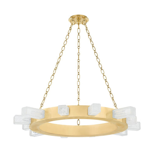 342-35-VB- Citrine LED Chandelier in Vintage Brass by Corbett Lighting