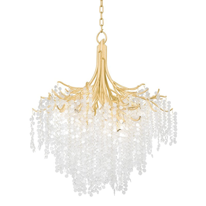 350-32-GL- Genoa 9-Light Chandelier in Gold Leaf by Corbett Lighting