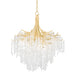 350-32-GL- Genoa 9-Light Chandelier in Gold Leaf by Corbett Lighting