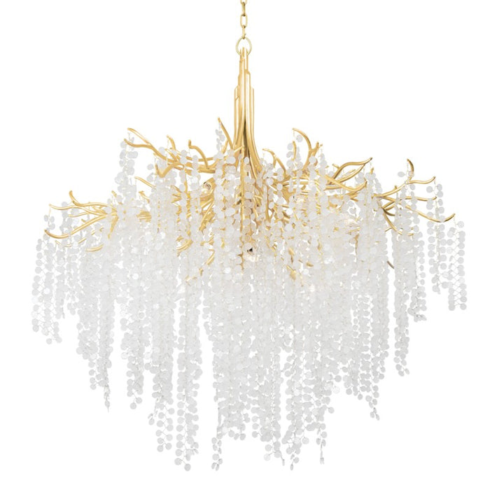 350-49-GL- Genoa 12-Light Chandelier in Gold Leaf by Corbett Lighting