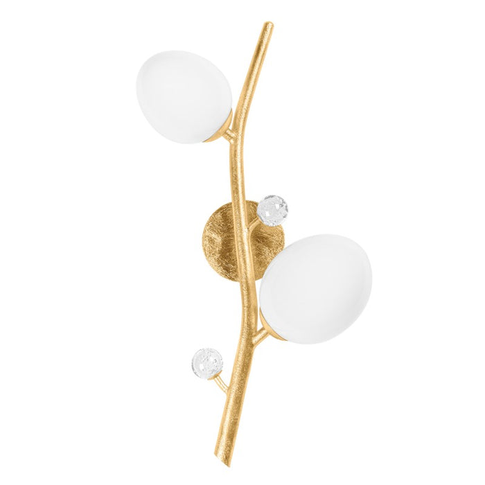 354-02-VGL- Mirielle 2-Light Wall Sconce in Vintage Gold Leaf by Corbett Lighting