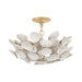 356-21-VGL- Aimi 3-Light Semi-Flush Mount in Vintage Gold Leaf by Corbett Lighting