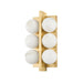 357-06-VB- Emille 6-Light Wall Sconce in Vintage Brass by Corbett Lighting