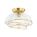 358-17-VPB- Esme 1-Light Flush Mount in Vintage Polished Brass by Corbett Lighting