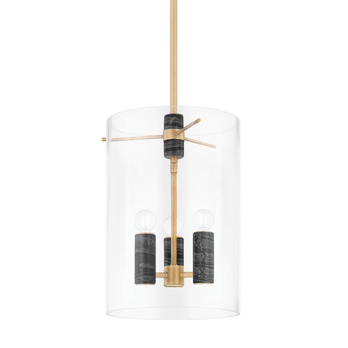 359-13-VB- Adonis 3-Light Lantern in Vintage Brass by Corbett Lighting