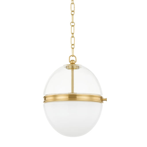 3815-AGB- Donnell 1-Light Pendant in Aged Brass by Hudson Valley