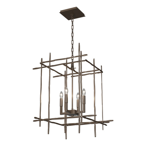 Tura 4-Light Medium Chandelier in Bronze - 101316-SKT-05 by Hubbardton Forge