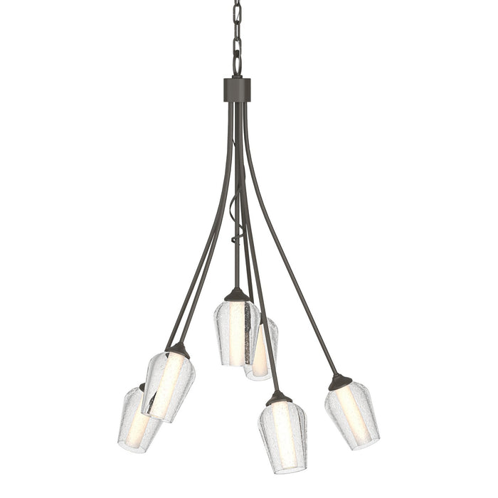 Flora 6 Arm Chandelier in Dark Smoke - 103043-SKT-07-ZS0354 by Hubbardton Forge