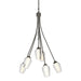 Flora 6 Arm Chandelier in Dark Smoke - 103043-SKT-07-ZS0354 by Hubbardton Forge