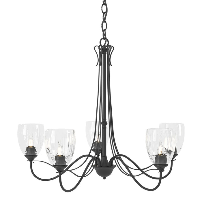 Trellis 5 Arm Chandelier in Black - 103063-SKT-10-LL0083 by Hubbardton Forge