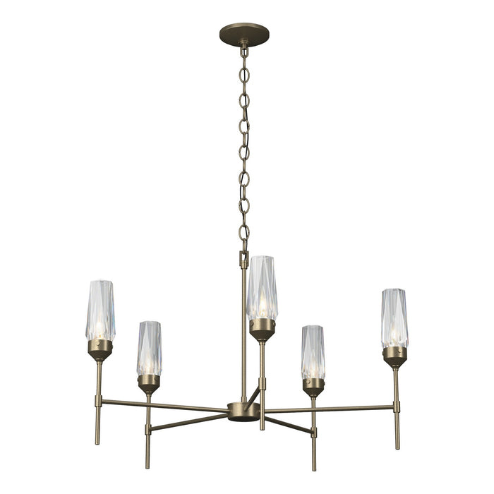 Luma 5 Arm Chandelier in Soft Gold - 105060-SKT-84-CR by Hubbardton Forge