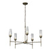 Luma 5 Arm Chandelier in Soft Gold - 105060-SKT-84-CR by Hubbardton Forge