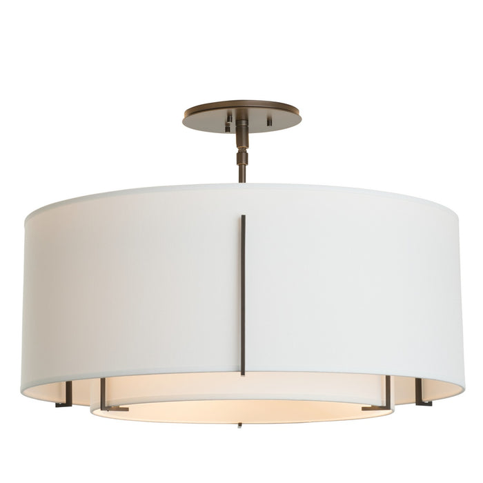 Exos Double Shade Semi-Flush in Dark Smoke - 126503-SKT-07-SF1590-SF2290 by Hubbardton Forge