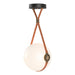 Derby Large LED Pendant in Black with Antique Brass Accent - 131042-LED-STND-10-27-LC-HF-GG0680 by Hubbardton Forge