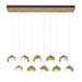 Brooklyn 10-Light Double Shade Pendant in Modern Brass with White Accent - 131205-SKT-STND-86-02-GG0711 by Hubbardton Forge