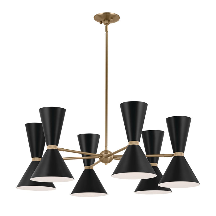 52566CPZBK- Phix 12-Light Chandelier in Champagne Bronze by Kichler Lighting