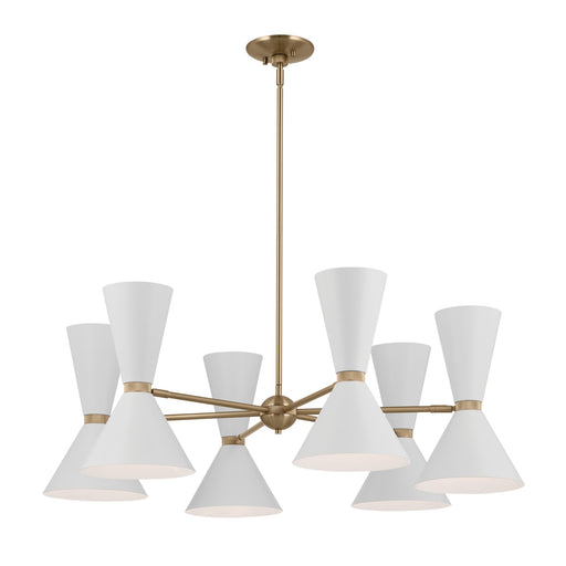 52566CPZWH - Phix 12 Light Chandelier in Champagne Bronze by Kichler Lighting