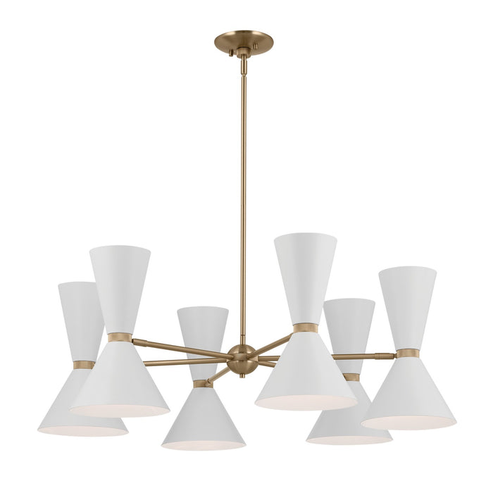 Kichler Lighting Phix 12-Light Chandelier in Champagne Bronze (52566CPZWH)