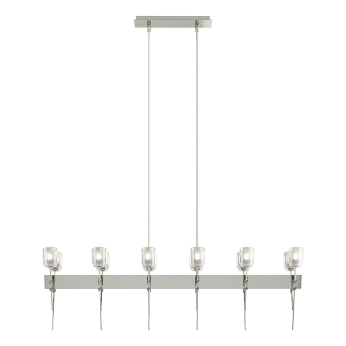 Echo 12-Light Linear Pendant in Sterling - 131525-SKT-MULT-85-YC0369 by Hubbardton Forge