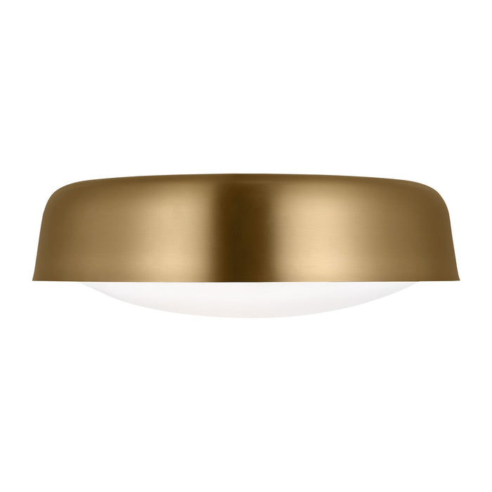 Draper Two Light Flush Mount in Burnished Brass