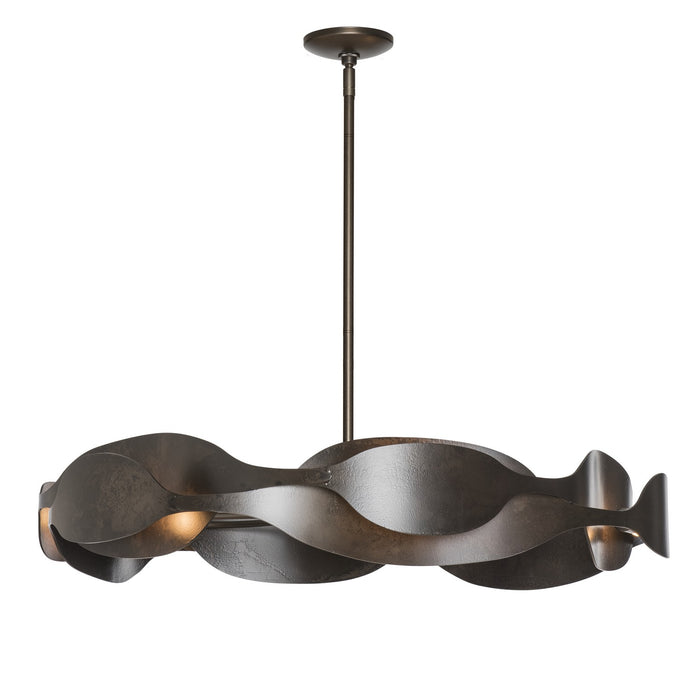 Waves Pendant in Dark Smoke - 132160-SKT-MULT-07 by Hubbardton Forge