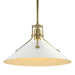 Henry Medium Steel Shade Pendant in Modern Brass with White Accent - 134550-SKT-MULT-86-02 by Hubbardton Forge