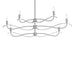 Willow 6-Light Small Chandelier in Vintage Platinum - 136350-SKT-MULT-82 by Hubbardton Forge