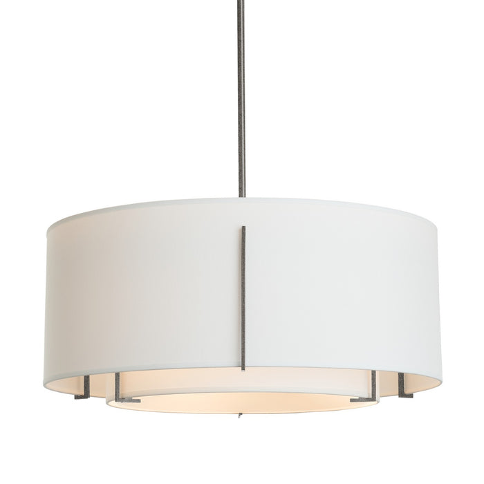 Exos Large Double Shade Pendant in Natural Iron - 139610-SKT-MULT-20-SF2290-SF2899 by Hubbardton Forge