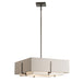 Exos Square Double Shade Pendant in Dark Smoke - 139630-SKT-MULT-07-SF1605-SE2012 by Hubbardton Forge