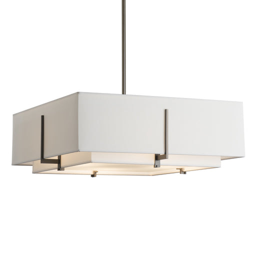 Exos Square Double Shade Pendant in Dark Smoke - 139630-SKT-MULT-07-SF1605-SF2012 by Hubbardton Forge