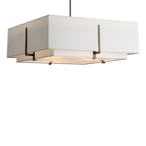 Exos Square Large Double Shade Pendant in Bronze - 139635-SKT-MULT-05-SF2012-SF2401 by Hubbardton Forge