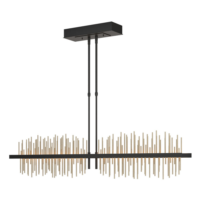 Gossamer Large LED Pendant in Black with Soft Gold Accent - 139655-LED-STND-10-84 by Hubbardton Forge