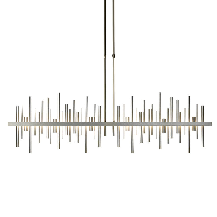 Cityscape Large LED Pendant in Dark Smoke with Vintage Platinum Accent - 139726-LED-STND-07-82 by Hubbardton Forge