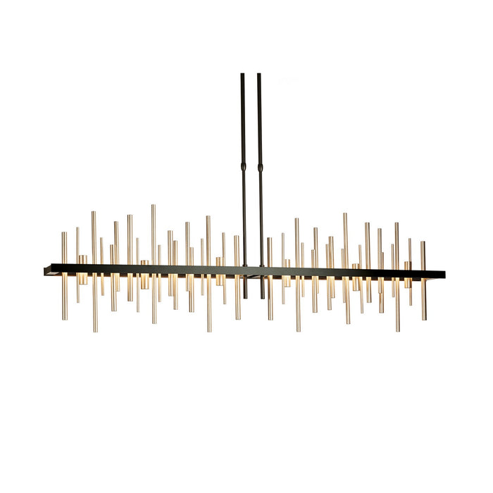 Cityscape Large LED Pendant in Black with Soft Gold Accent - 139726-LED-STND-10-84 by Hubbardton Forge