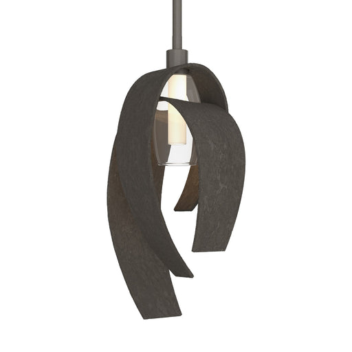 Corona Large Mini Pendant in Dark Smoke - 186530-SKT-MULT-07-YE0377 by Hubbardton Forge