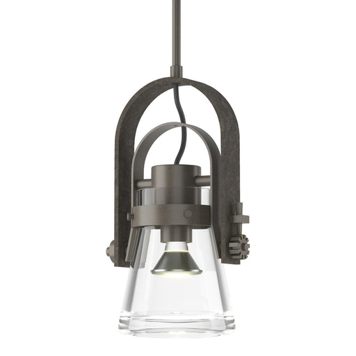 Erlenmeyer Large Mini Pendant in Dark Smoke - 187200-SKT-MULT-07-ZM0467 by Hubbardton Forge