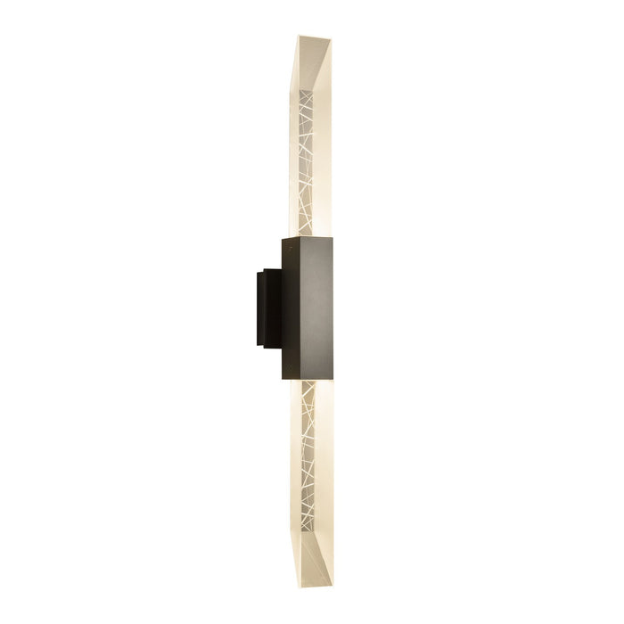 Refraction Large Outdoor Sconce in Coastal Dark Smoke - 302623-SKT-77-ZM0618 by Hubbardton Forge