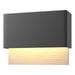 Stratum Dark Sky Friendly LED Outdoor Sconce in Coastal Black with Coastal Burnished Steel Accent - 302630-LED-80-78 by Hubbardton Forge