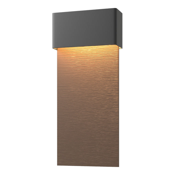 Stratum Large Dark Sky Friendly LED Outdoor Sconce in Coastal Black with Coastal Bronze Accent - 302632-LED-80-75 by Hubbardton Forge