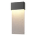 Stratum Large Dark Sky Friendly LED Outdoor Sconce in Coastal Black with Coastal Burnished Steel Accent - 302632-LED-80-78 by Hubbardton Forge