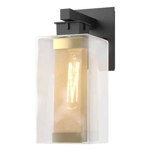 Polaris Outdoor Medium Sconce in Coastal Black with Coastal Gold Accent - 304852-SKT-80-70-ZM0093 by Hubbardton Forge