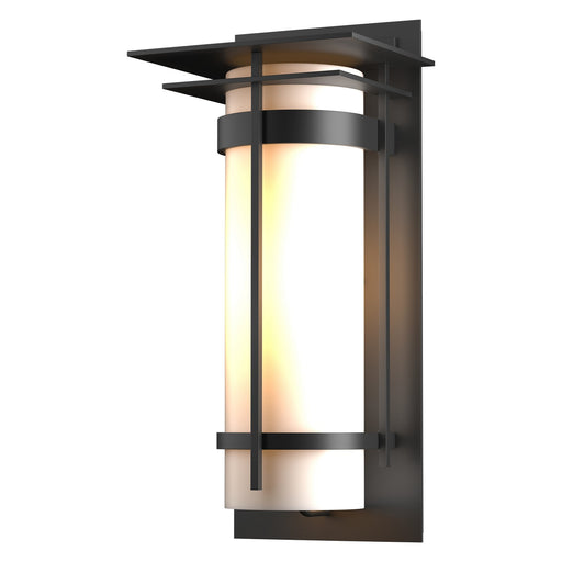 Banded with Top Plate Large Outdoor Sconce in Coastal Black - 305994-SKT-80-GG0037 by Hubbardton Forge